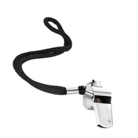 Black Edelstahl Pfeifen Metall Schiedsrichter Pfeife Whistle Trainingspfeife pfeife Notfallpfeife mit Halterseil fur Trainer Stuck,Coaches and Referees Gear,Sports and Outdoor Recreation Accessories