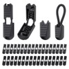 36Pack Elastic Cord End Locks, 12.2x20mm Plastic Cord Clamps for