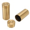 2Pcs Gold Spice Jar Stainless Steel Rustproof Screw Open Top