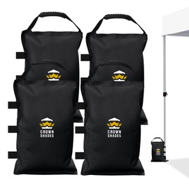 CROWN SHADES CROWN SHADES Sand Bags for Canopy Legs (112 LBS) Sandbags for Weight - Sandbags for Canopy Tent, Canopy Tent Weights, Pop Up Tent Weights - Canopy Weight Bags, Black