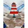 Lighthouse Table Cloth 75 x 75 cm Easy-Care Tablecloth for