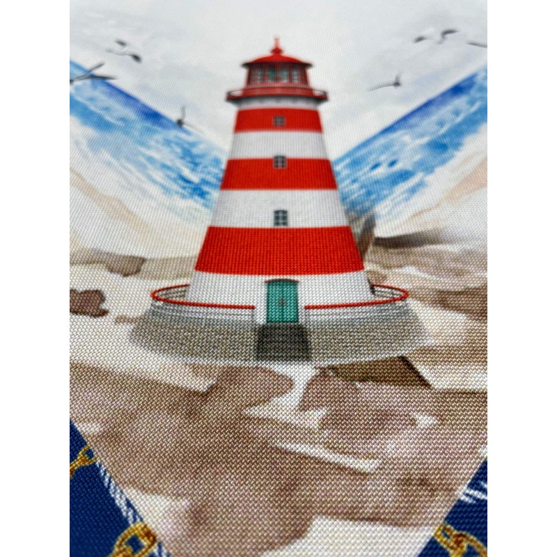 Lighthouse Table Cloth 75 x 75 cm Easy-Care Tablecloth for