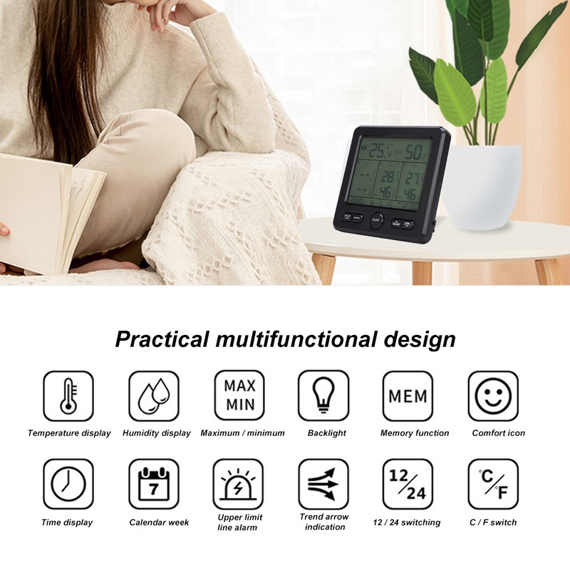 TS‑6210 Digital Wireless Weather Station Thermometer Meteorological Temperature Meter