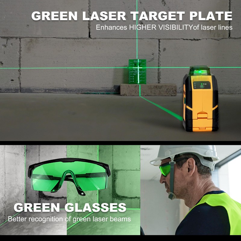 PREXISO 360° Laser Level with Tripod, 100Ft Self Leveling Cross