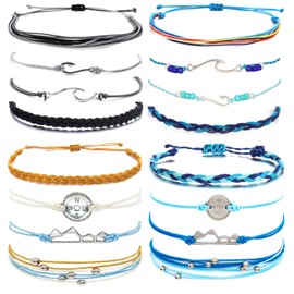 Summer Bracelets for Women Boho Beach Adjustable Bracelets Summer Accessories Jewelry Trendy Stuff Gifts for Women 2024