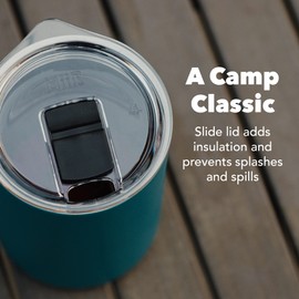 MiiR, Camp Cup, Vacuum Insulated, Stainless Steel with Slide Lid, BPA Free, Basal, 12 Fluid Ounces