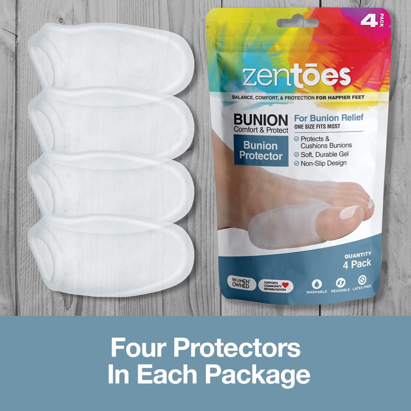 ZenToes Bunion Pads for Women and Men – Gel Cushions