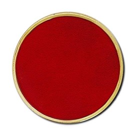 Plain Round Enamel Badge Lapel Pin (Red)