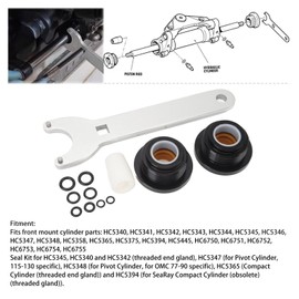 Kit de Sello de Cilindro de Automóvil, Kit de Sello de Cilindro de Dirección Hidráulica de Montaje Frontal de Alto Rendimiento para SeaStar HC5345 HS5157