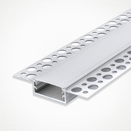 LEDBRITE LED Plaster in Aluminium Profile 2M / 6.6FT LED Aluminium Channel LED Aluminium Profile with Cover. LED Channels and Diffusers with End Caps and Mounting Clips Plaster SJ-ALP6114 (3)
