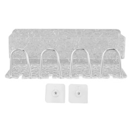 Water Ripple Toothbrush Holder Acrylic Punch Free Wall Mount Toothbrush Holder for Bathroom for 4 Cups