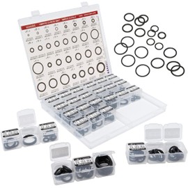 NBR70 O-Ring Set, 247 Pieces, 30 Types, Rubber Gasket, Heat Resistant, Oil Resistant, 3 Segmented Case Included