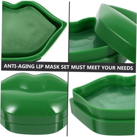 Mascarilla Labial Verde de Tela No Tejida, 20 Piezas Refrescante Fácil Absorción, para Labios y Piel Labial, Formato en Caja