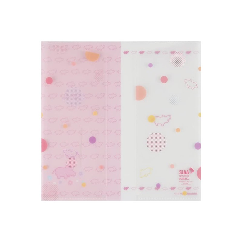 Nakabayashi HPP-TH-P Hippopo Series Antibacterial Multi File 4.3 x 8.7