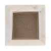 Creative Co-Op Square Marble Container, White