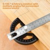 SRJQXH Protractor Woodworking, Protractor Metal with Locking Screw, 0-180° Goniometer