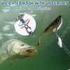 Alwonder 5-Pack Weighted Swimbait Hooks with Underspin, Pin Spring Fishing
