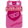 Golddigga 'Pink Banded Heart' Single Bedding Set - Great Gift