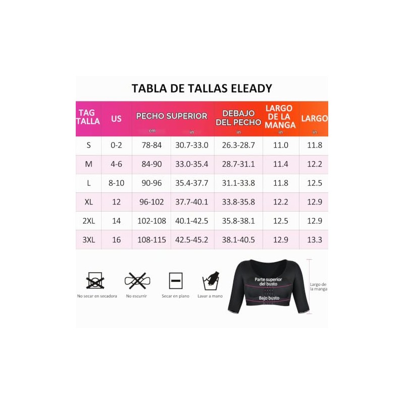 Eleady Mujeres Brazo Shaper Tops Manguitos de compresión para adelgazar