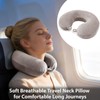 2 Pack Replacement Travel Neck Pillow Covers, U Shaped Travel