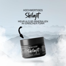 Bergessenz Shilajit Original Mumijo, Wild Collection, 50 g Glass, Made in Germany, Laboratory Tested, 65% Fulvic Acid
