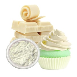 Ultimate Baker Naturally Flavored Powdered Sugar (1x4oz), Flavored and Colored Icing & Frosting Sugar for Baking & Dusting Desserts (White Chocolate)