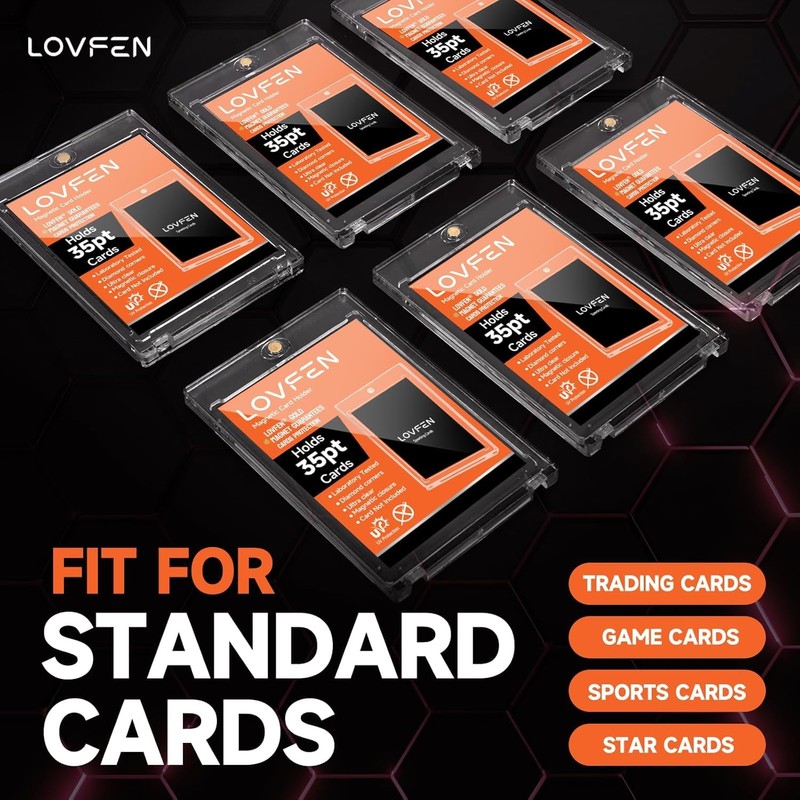 25ct Super Strong 35pt Magnetic Card Holders for Trading Cards,