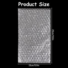 CYEER Pack of 100 Bubble Wrap Bags 15 x 25 cm, Bubble Wrap Bags, Bubble Wrap Bags, Bubble Wrap Packaging Material for Shipping Packaging, Shockproof Padding