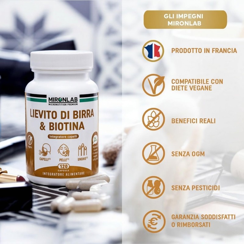 Lievito di Birra - Alto Dosaggio : 1640mg - Arricchito