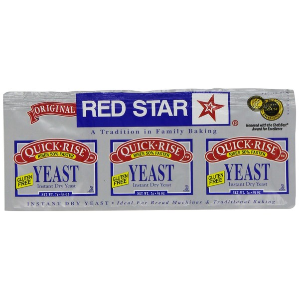 Red Star Quick Rise Yeast, 3/4-Ounce (Pack of 9)