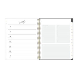 Blue Sky Life Note It 2025-2026 Academic Year Weekly and Monthly Planner, July 2025 - June 2026, 8.5” x 11”, Frosted Cover, Laminated Tabs, Wirebound, Storage Pocket, Hannah