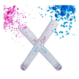 Satnam Bazuca De Confeti Chico 28cm. Revelación Género Azul O Rosa