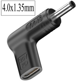 USB Type C to DC Adapter 4.0 x 1.35 mm, 100W PD USB C Female to 19V 20V DC Male, Type PD USB C to 4.0 x 1.35 mm Adapter Made for Asus Laptop Series, Router, Printer, RVs, Solar Generator and More