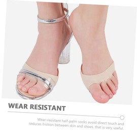 LALAFINA 16pairs Breathable Half Socks Metatarsal Pads Lightweight Forefoot Cushions for Tone for Reducing Friction and Blisters