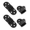 QWORK® 4 Pieces Folding Flip Hinges 180 Degree Hinges, Drop
