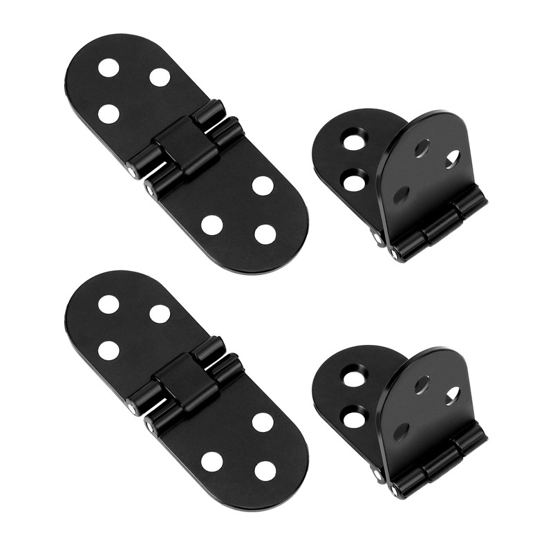QWORK® 4 Pieces Folding Flip Hinges 180 Degree Hinges, Drop
