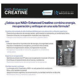 Eternal Nutrition Creatina Monohidratada | Micronizada con NAD+ (550 g) | Precursores NAD+ | 110 Porciones | Fuerza Muscular y Longevidad Celular | Cr