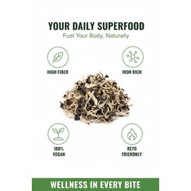 WildSap Emeralds Shredded Dried Black Fungus (White Back Wood Ear Mushroom) - 8oz, All-Natural Sliced Woodear Strips, Non-GMO & Vegan Superfood for Hot and Sour Soup, Ramen & Stir-Fry
