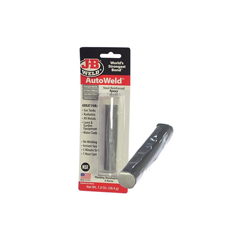 J-B Weld AutoWeld Steel-Reinforced Epoxy Putty Stick for Car &