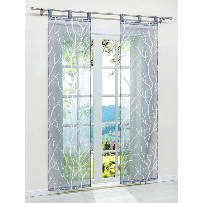 ESLIR Sliding Curtains, Set of 2 Panel Curtains with Loops,