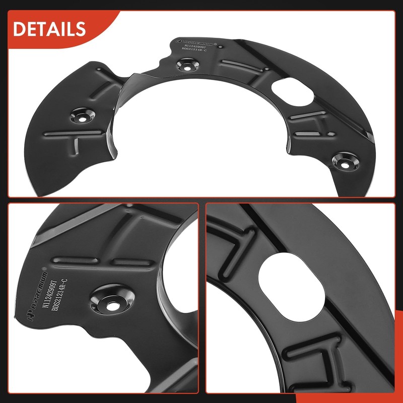 A-Premium Front Passenger Side Brake Dust Shield Compatible with Ford