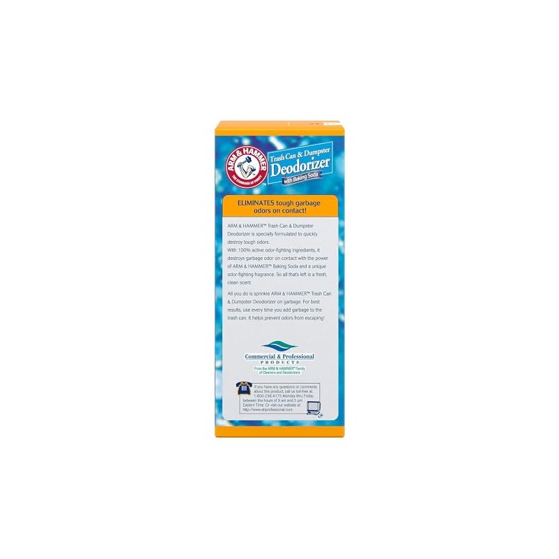 Arm & Hammer 3320084116 Trash Can & Dumpster Deodorizer, Sprinkle
