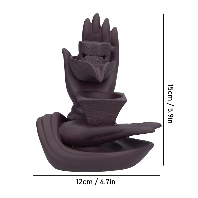 Backflow Incense Burner Smoke Waterfall Ceramic Incense Holder Aroma Burner