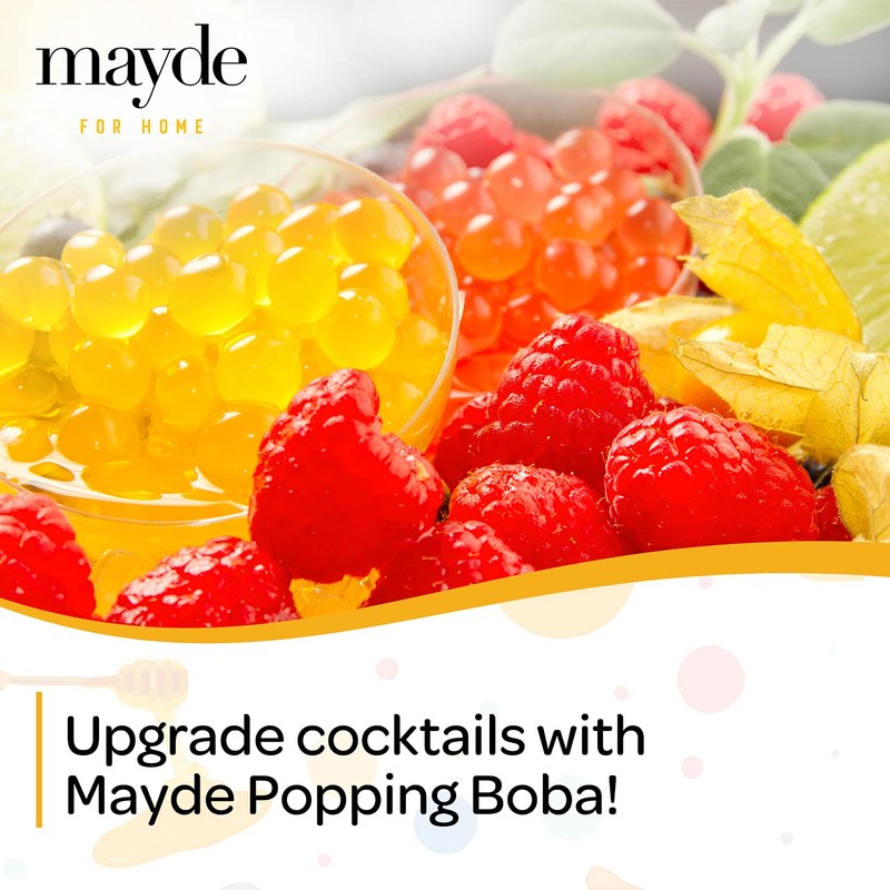 Mayde Popping Boba Pearls for Drinks, Desserts, & Breakfast Bowls