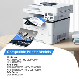 HenceBuy Compatible TN436BK TN-436BK TN 436BK Super High Yield Toner Cartridge Black Replacement for Brother TN436 TN436BK TN-436BK for MFC-l8900Cdw HL-l8360Cdw HL-L8260Cdw MFC-L8690Cdw,2 Pack