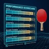 DHS Ping Pong Paddles with Fabric Paddle Cover Case，Sticky Rubber