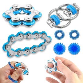 Fidget Toys Set for Adults Children, Anti-Stress Toy, Anti-Stress Toy, Skills, for Stress Relief, Concentration, Relaxation, Entertainment, Pack of 7