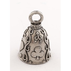 Guardian Bell Poker Good Luck Bell w/Keyring & Black Velvet Gift Bag | Motorcycle Bell | Lead-Free Pewter | Good Luck Gift to Friends & Family | Bike Bell | Made in USA