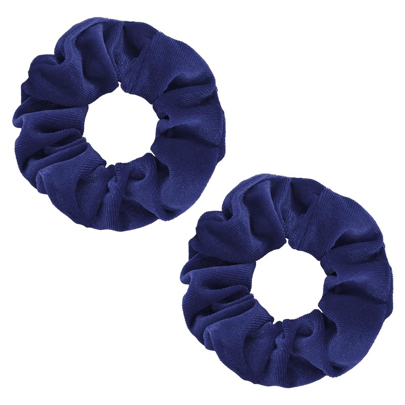 WLLHYF 2 Pcs Pink Velvet Hair Scrunchies Hairs Bands, Navy