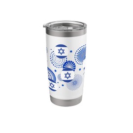 Proud Jewish Support Israel Flag Stainless Steel Insulated Tumbler